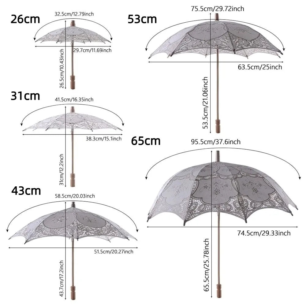 Lace Parasol Umbrella – Wedding Prop & Flower Girl Décor Decorative Lace Parasol Axl