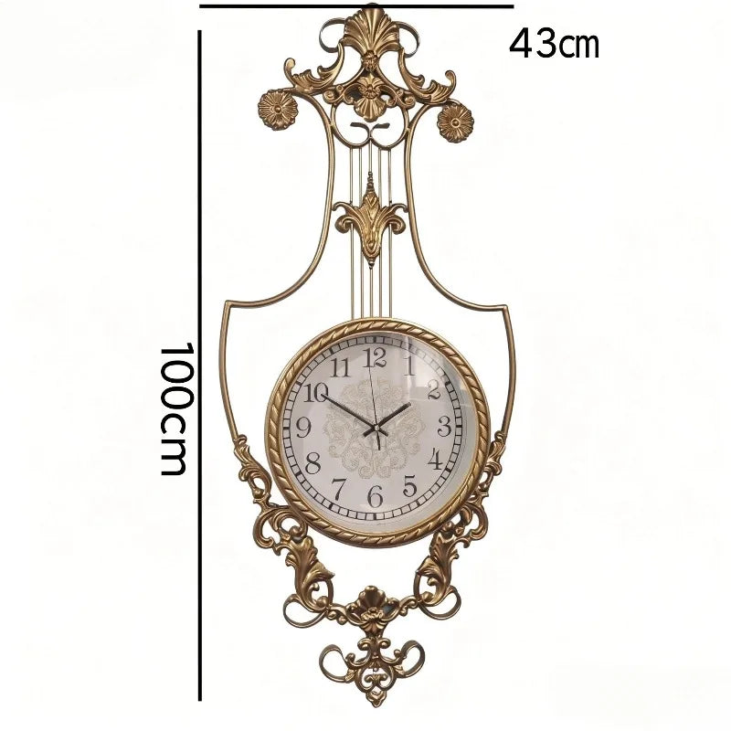 Modern Large Silent Wall Clock – Gold Minimalist Decor Wall Clock Axl Gold