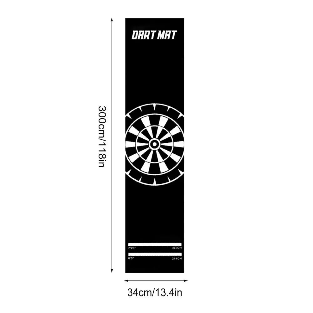 Non-Slip Dart Mat with Throw Line – Floor Protection 300cm Dart Board Mat Axl 05