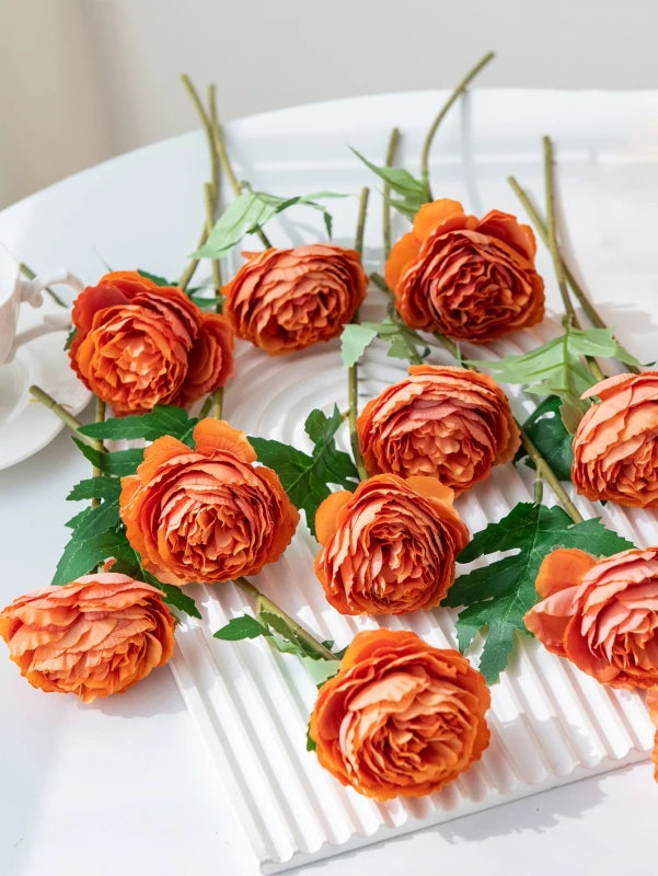 Silk Peony Artificial Flowers 5/10 Pcs – Wedding & Home Decor Artificial Flowers Axl Color 2 5 pcs