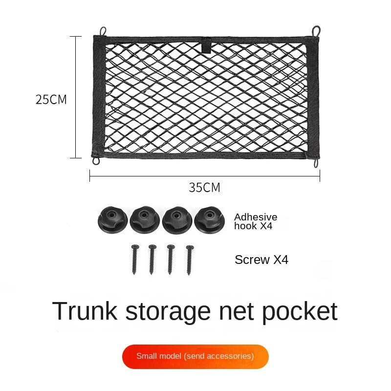 Car Trunk Mesh Organizer – Universal Seat Back Storage Net Car Trunk Organizer Axl small size 25X35CM