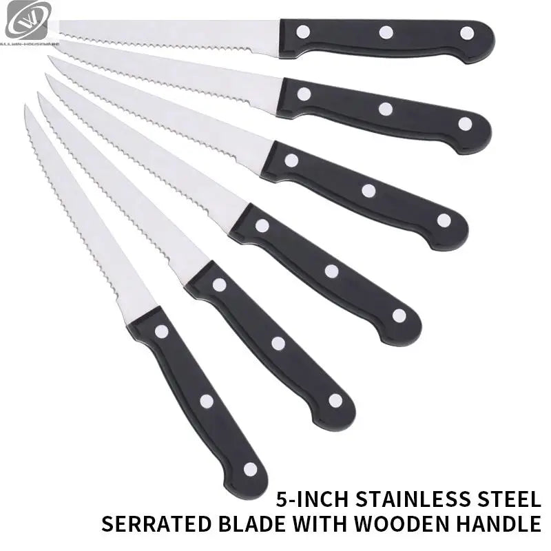 Steak Knives Set 1–12 Pc | Serrated Stainless Steel Dinner Knife Steak Knife Set Axl 6 Pcs Steak Knife China Mainland