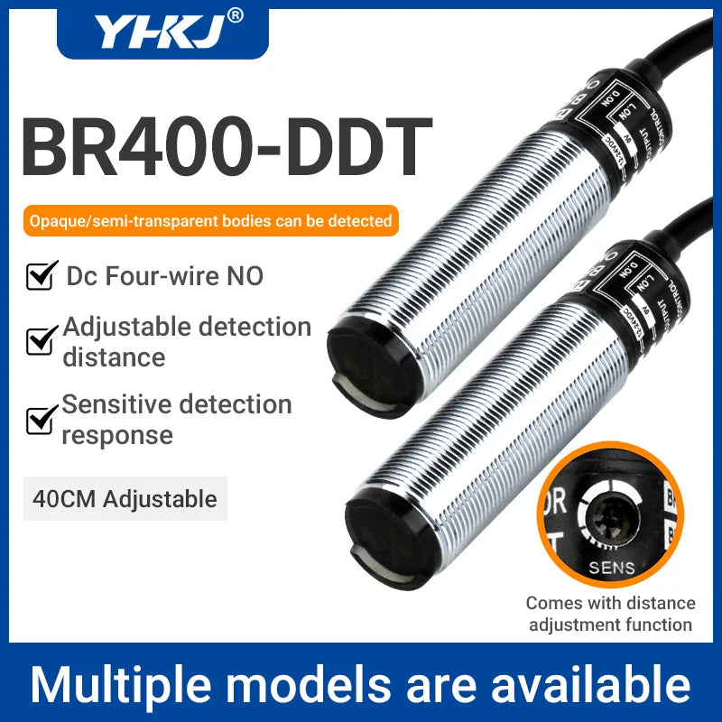 CKCTINNER BR M18 Photoelectric Infrared Diffuse Sensor 1–40cm Photoelectric Sensor Axl BR400-DDT