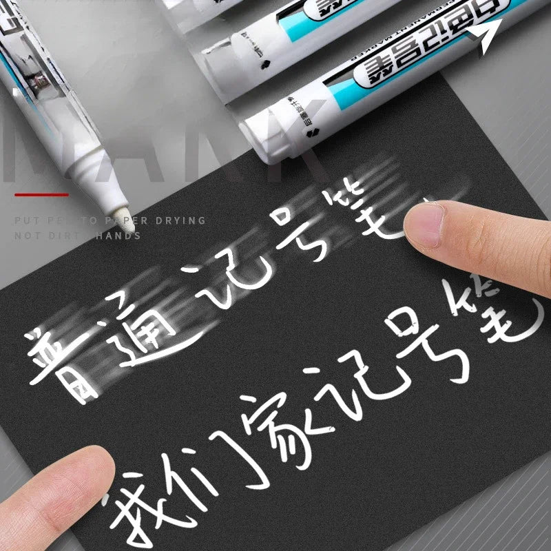 10-Pack White Paint Markers | Waterproof Fine Tip Oil-Based Pens Paint Markers Axl