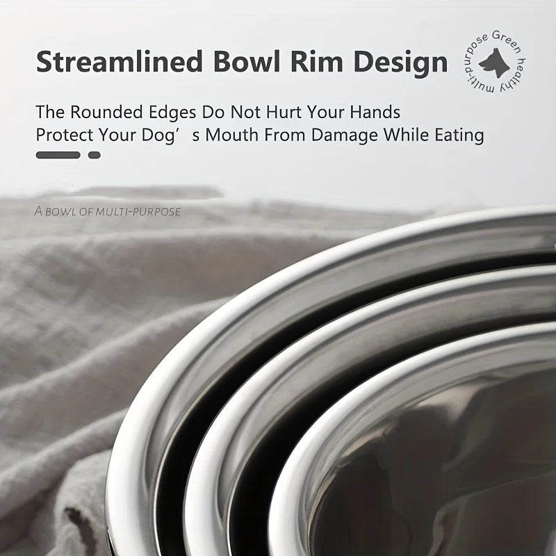 KEMORELA Large Stainless Steel Dog Bowls – Food & Water Dishes Stainless Steel Dog Bowl Axl
