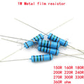 20-Pack 1W Metal Film Resistors 1% – 150R to 360R Ohm DIP Metal Film Resistors Axl 300 ohm