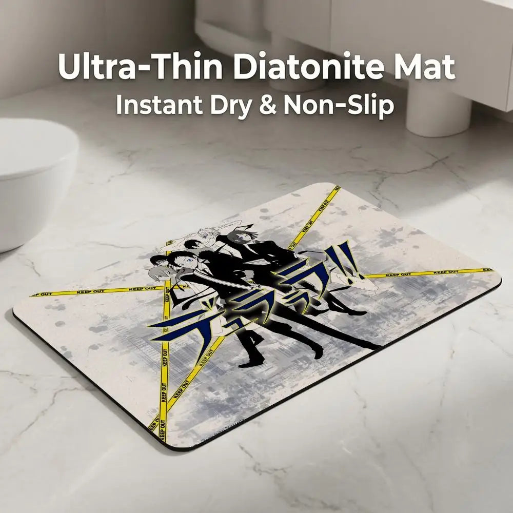 Durarara!! Anime Diatomite Bath Mat – Quick Dry & Non-Slip Diatomite Bath Mat Axl