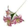 6-Pack Real Touch Artificial Day Lily Flower Stems – 3 Heads Artificial Flower Stems Axl Pink