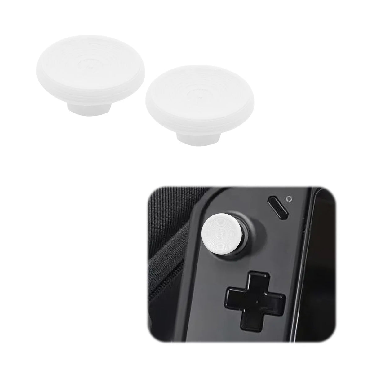 Legion Go Joystick Cap PLA Replacement – Anti-Slip, 4 Colors Controller Joystick Cap Axl WHITE