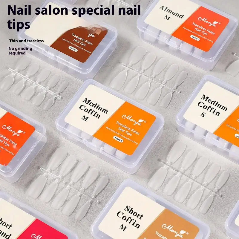 100 Pcs Press On False Nail Tips – DIY Nail Extensions Press On Nail Tips Axl