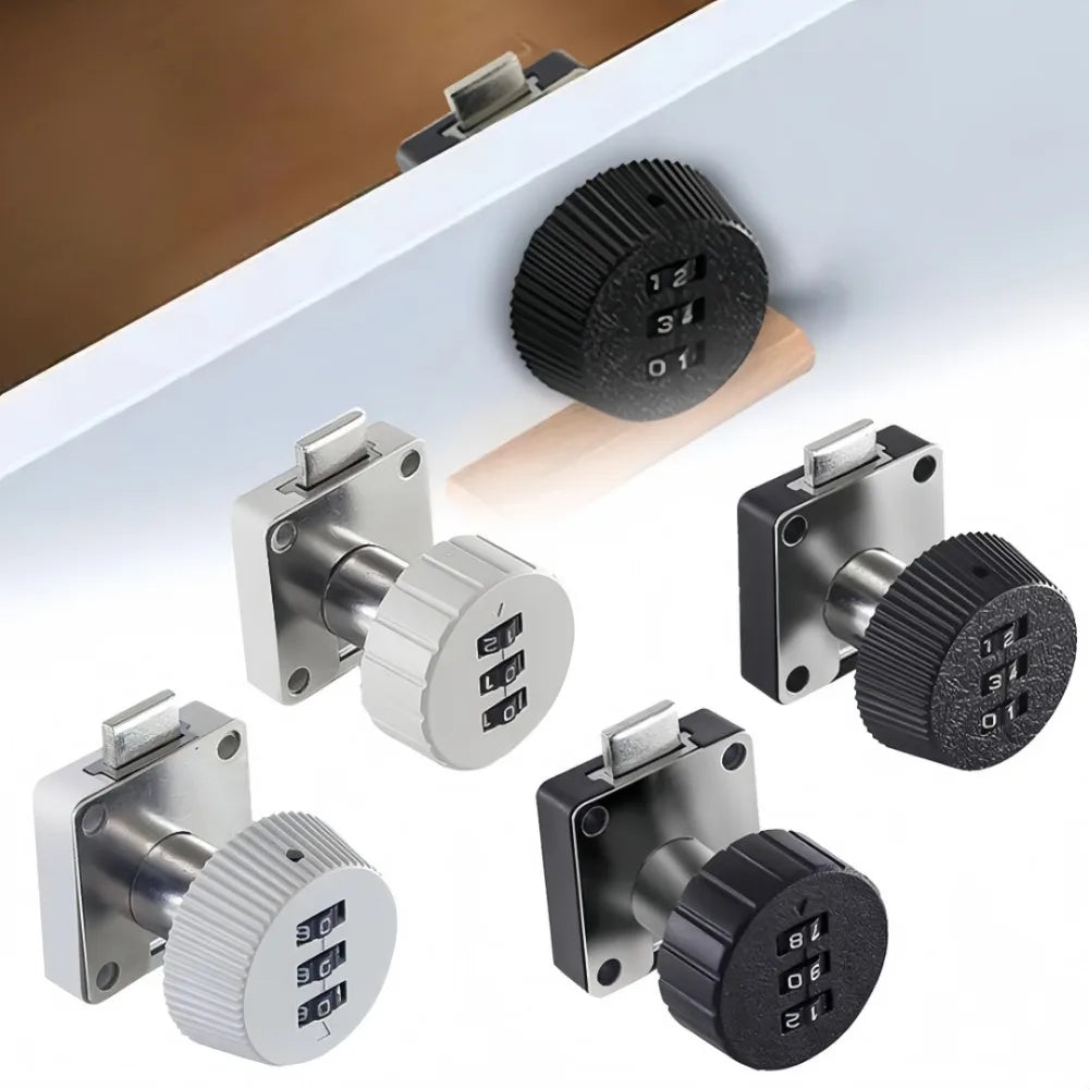 3-Digit Combination Lock – Keyless Drawer & Cabinet Lock Combination Lock Axl