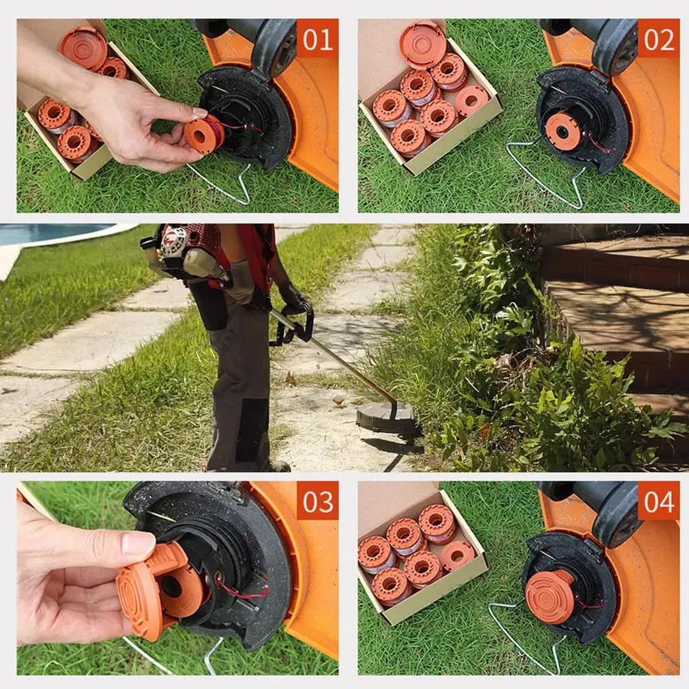 WORX WA0010 Replacement Trimmer Line Spool Set – 20 Pack Trimmer Spool Set Axl