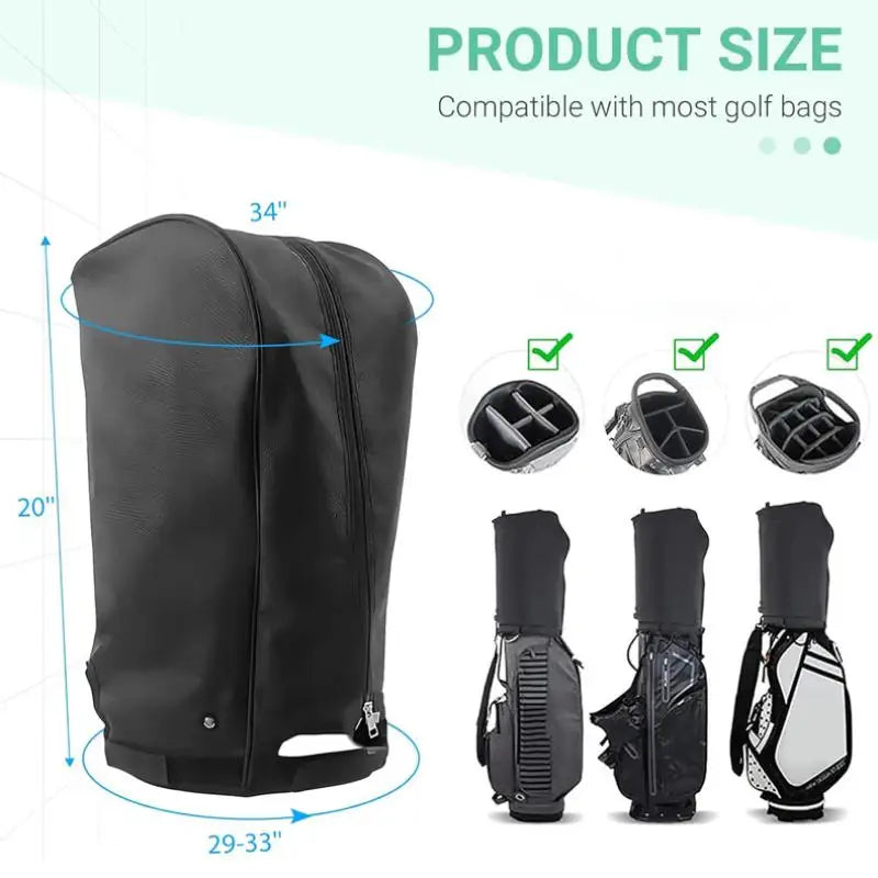 Golf Bag Rain Cover – Waterproof Dustproof Club Protector Golf Bag Cover Axl