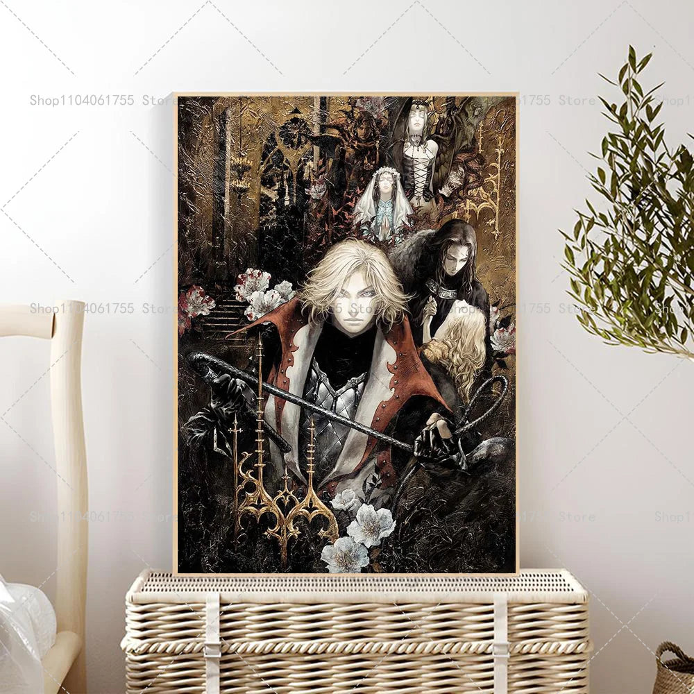 Castlevania Poster – Self-Adhesive Waterproof Wall Art Sticker Wall Art Poster Axl z1 50x70cm No Frame
