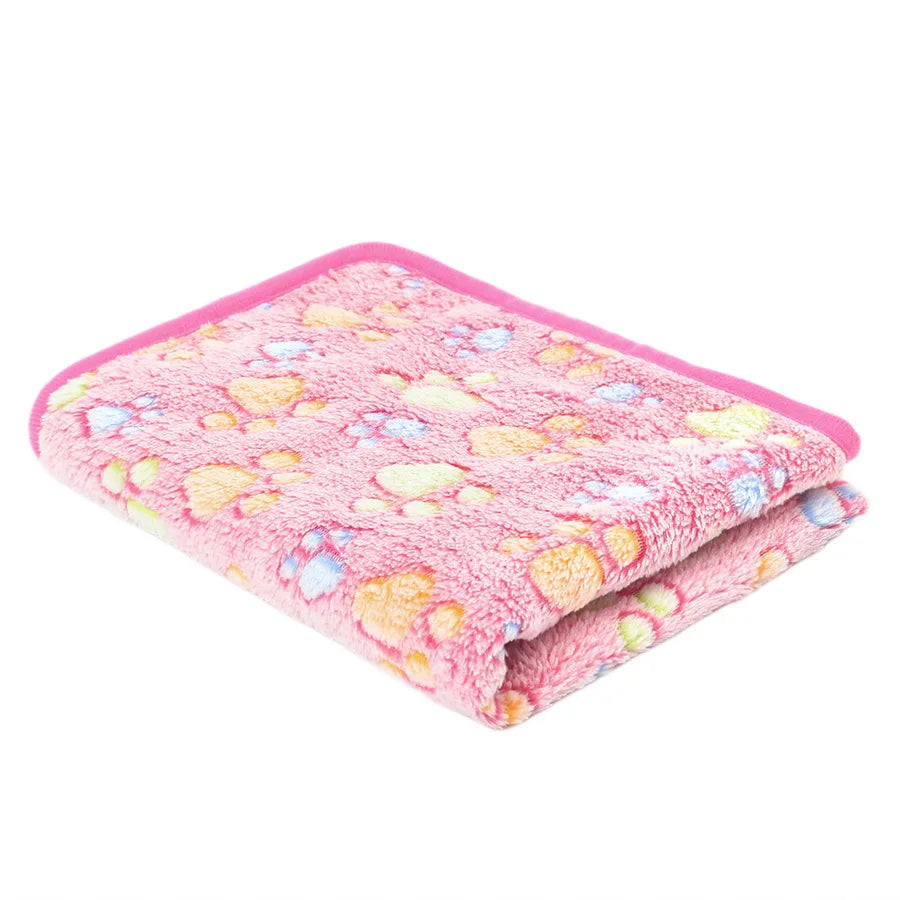 Soft Fluffy Pet Blanket – Paws & Elephant Pattern | Cats & Dogs Pet Blanket Mat Axl Rose 76x104cm