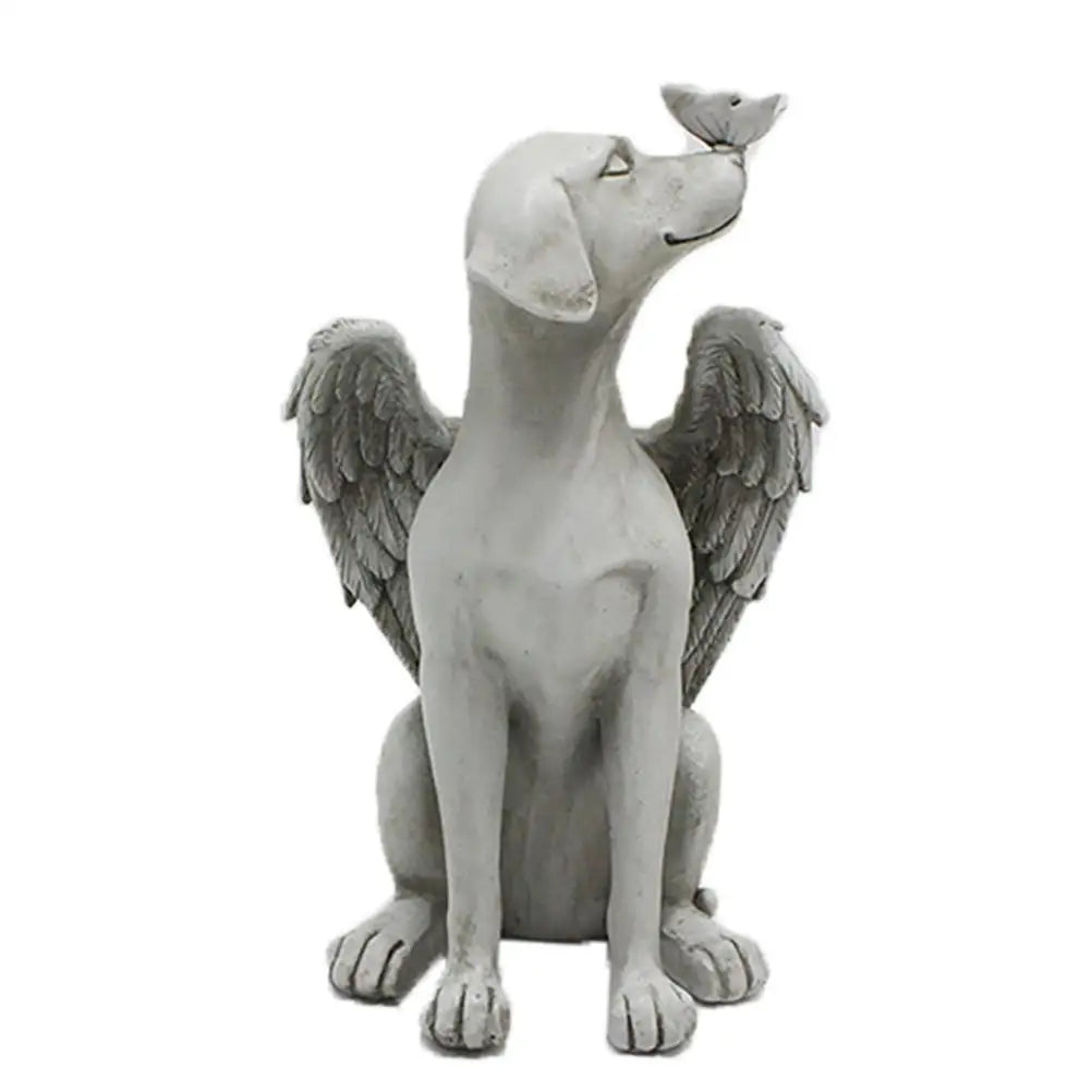 Resin Angel Dog & Cat Memorial Statue | Garden Sculpture Garden Memorial Statue Axl Dog