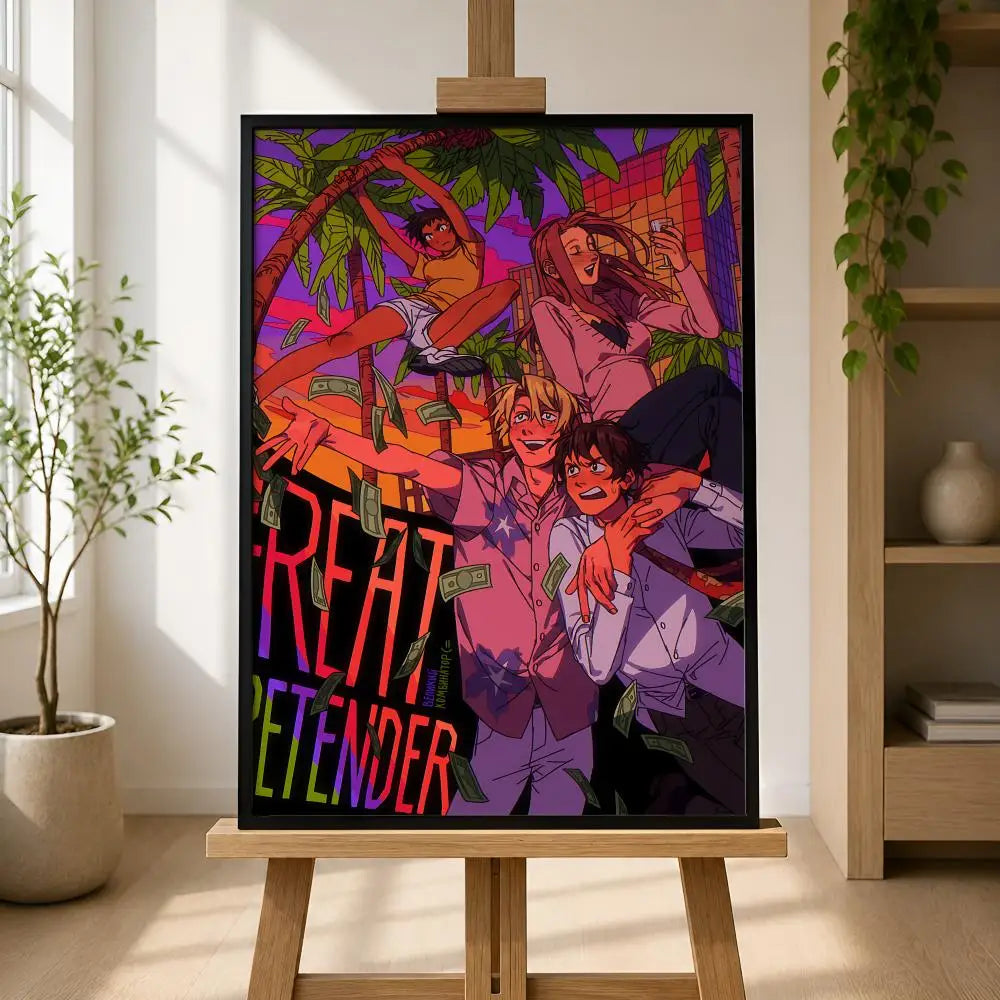Great Pretender Anime Poster – Waterproof Self-Adhesive Wall Art Anime Wall Poster Axl