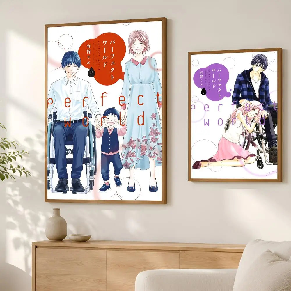 Cartoon Perfect World Self-Stick Wall Poster – HD Waterproof Wall Art Poster Axl
