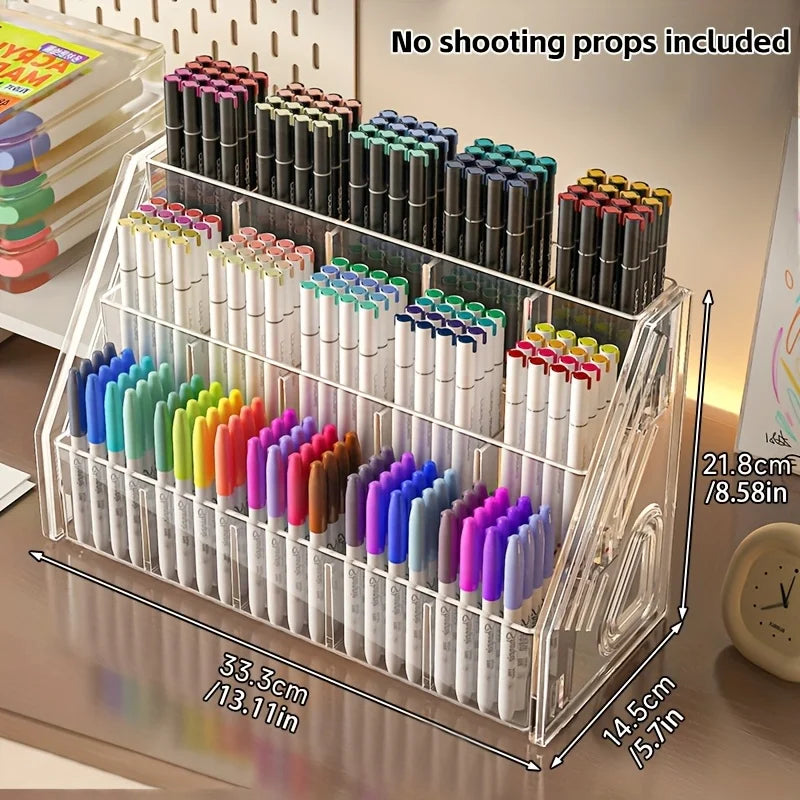 Large Capacity Pen Holder – Multi-Compartment Desk Organizer Desk Pen Organizer Axl