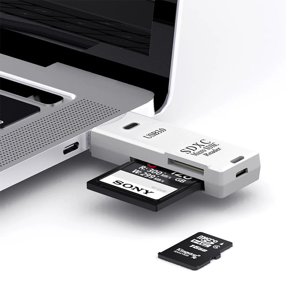 USB 3.0 2-in-1 SD & TF Card Reader Adapter for PC & Laptop Memory Card Reader Axl