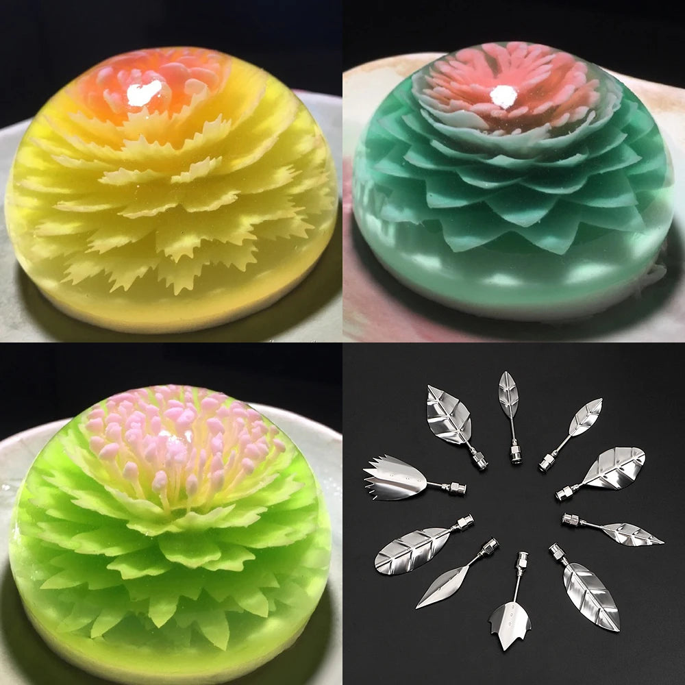 10-Pc 3D Gelatin Art Nozzle Set & Syringe – Jelly Cake Tool Gelatin Art Tool Set Axl