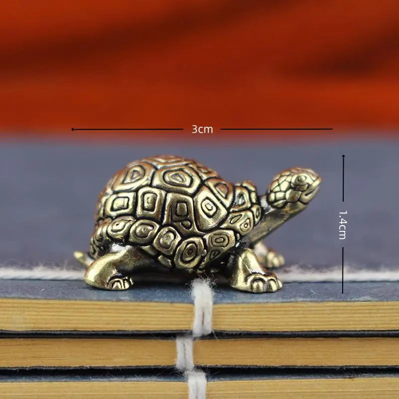 Brass Copper Turtle Statue – Feng Shui Tortoise Figurine Decorative Figurine Axl