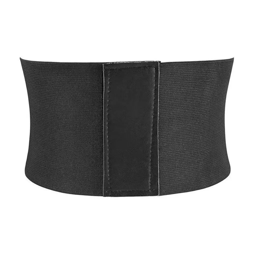 Women's Wide PU Leather Elastic Waistband Belt – Stylish Fit Wide Waistband Belt Axl