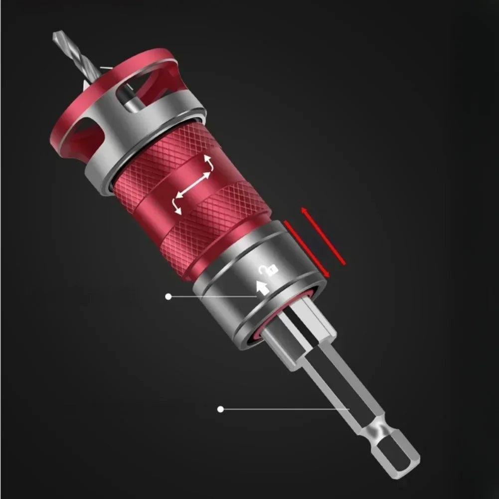 4-Flute Countersink Drill Bit with Depth Stop | 1/4" Hex Shank Countersink Drill Bit Axl