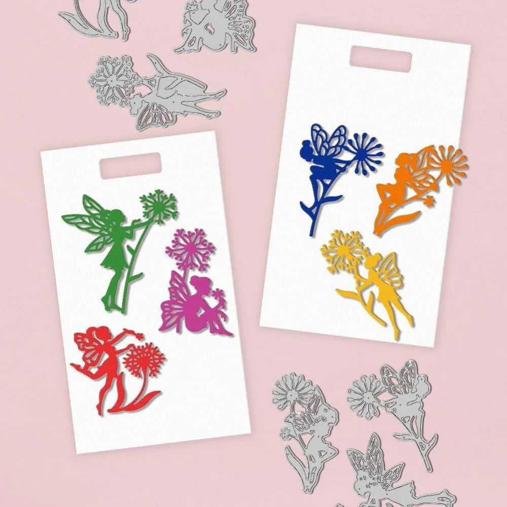 Dandelion Fairy Cutting Dies – 6 Styles Card Making Stencils Craft Cutting Dies Axl