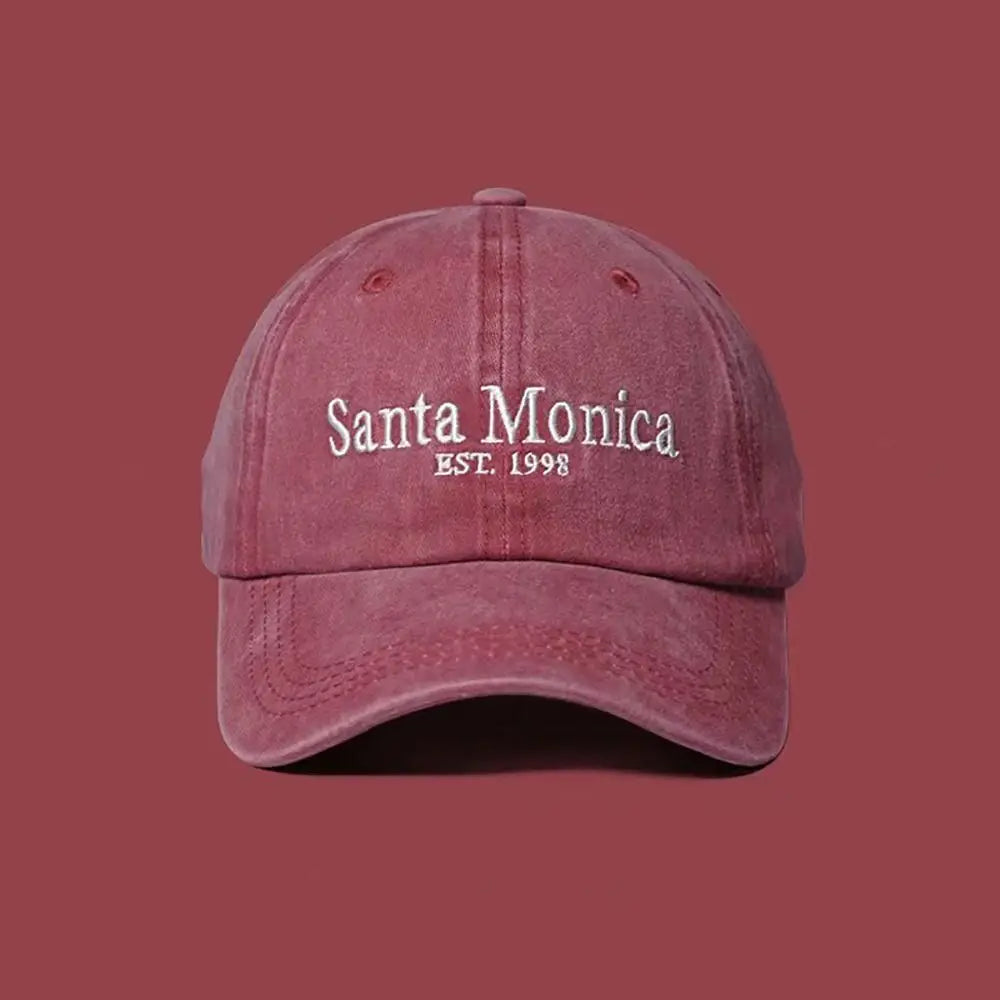 Women's Letter Embroidered Baseball Cap – Adjustable Cotton Sun Hat Baseball Cap Axl WINE RED