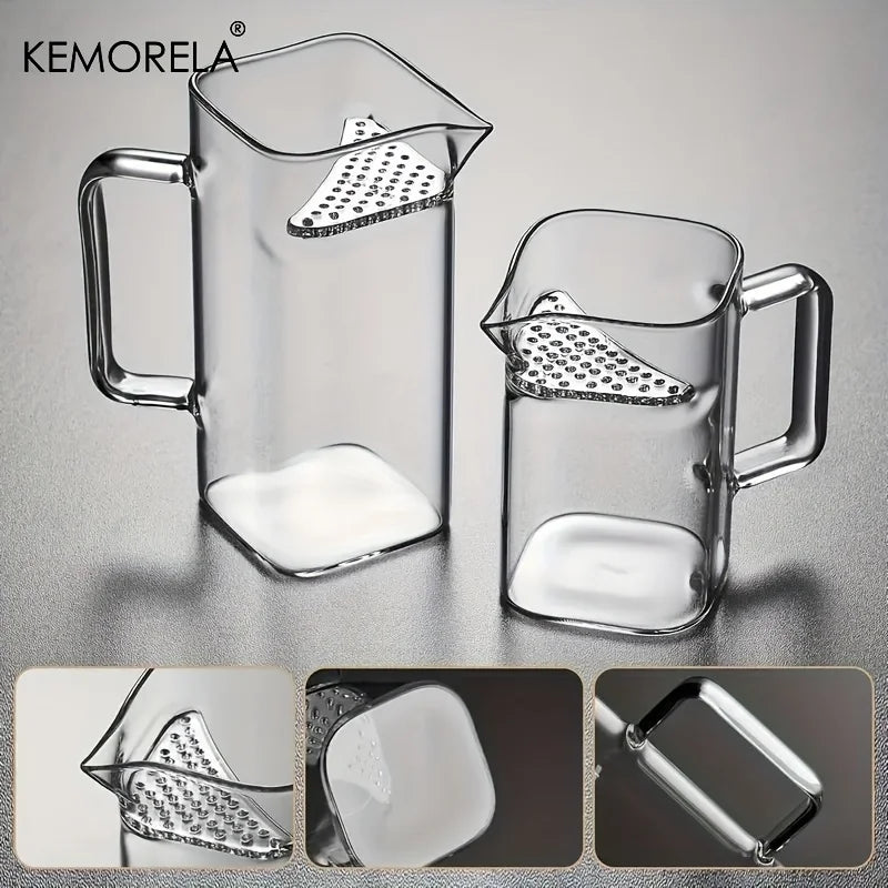 Borosilicate Glass Tea Cup 2-in-1 Teapot & Infuser | KEMORELA Glass Tea Infuser Cup Axl