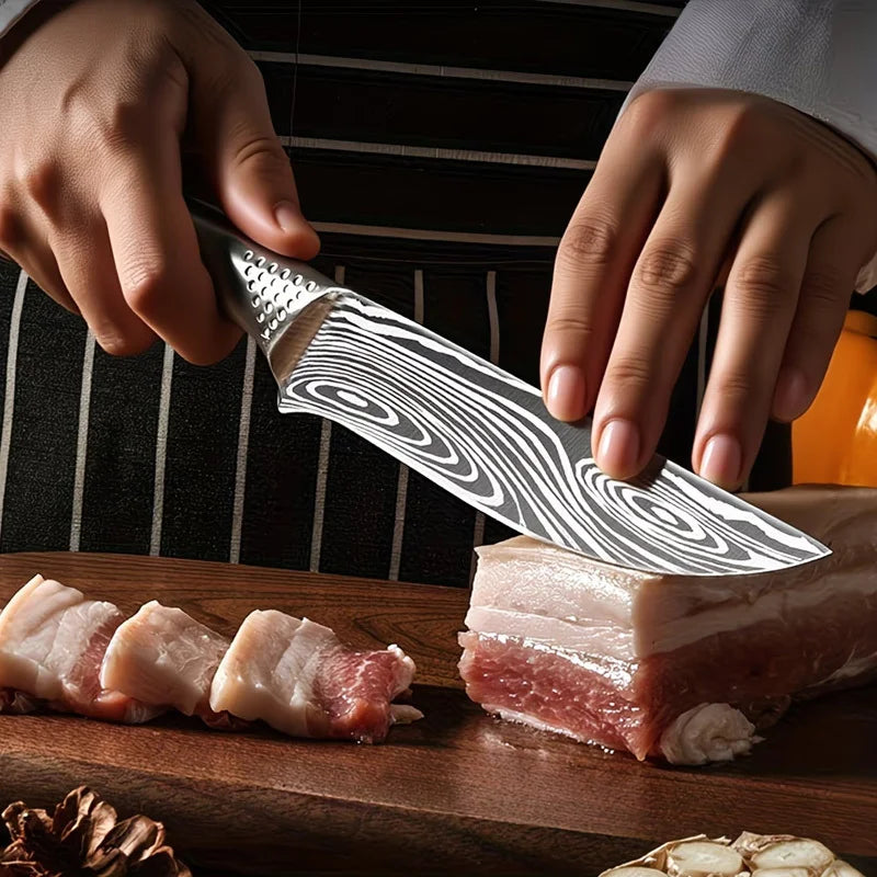 PLYS Damascus Chef Knife – Stainless Steel Boning & Meat Slicer Chef's Knife Axl