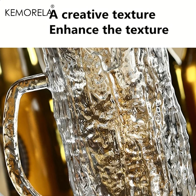 KEMORELA 400ml Frosted Glacier Pint Beer Mugs | Bar Grade Glass Beer Pint Mugs Axl