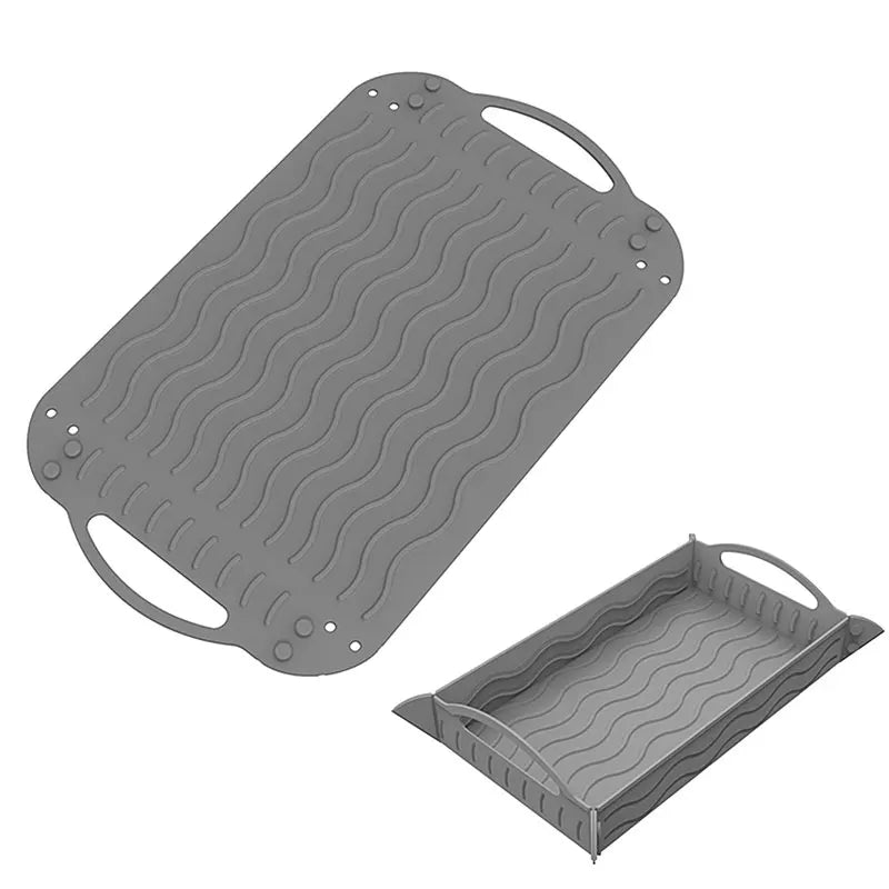 Foldable Silicone Kitchen Mat, Trivet & Storage Basket Silicone Kitchen Mat Axl