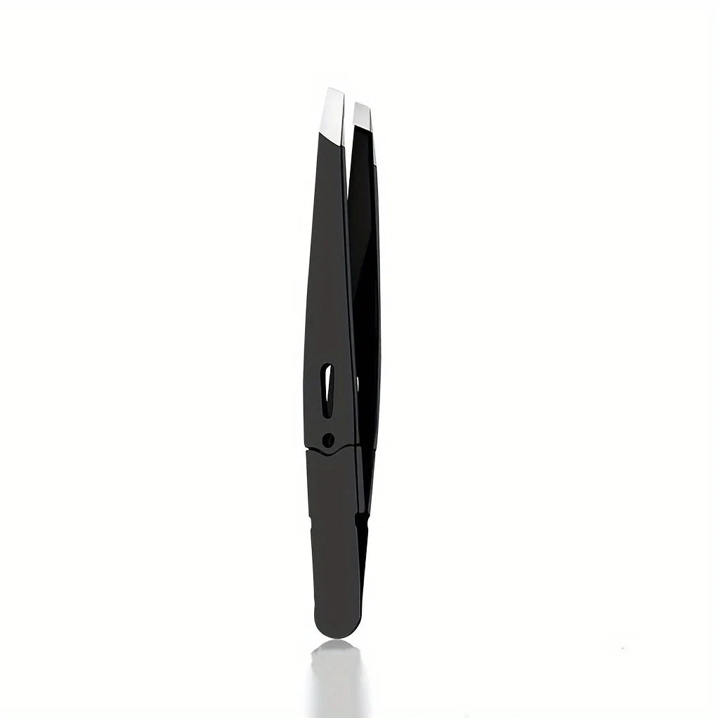 Precision Stainless Steel Eyebrow Tweezers | Beauty Essential Eyebrow Tweezers Axl Black-1pc