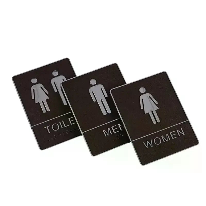 Self-Adhesive Acrylic Restroom Door Sign – Men & Women Restroom Door Sign Axl