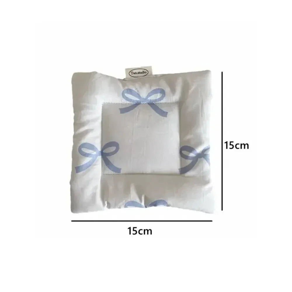 Korean Bow Cotton Coaster – Double-Sided Fabric Mat & Key Tray Cotton Coaster Mat Axl
