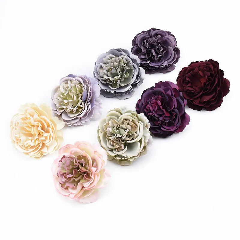 Silk Peony Artificial Flower Heads 5/10 Pcs – Wedding & Home Decor Artificial Silk Flowers Axl
