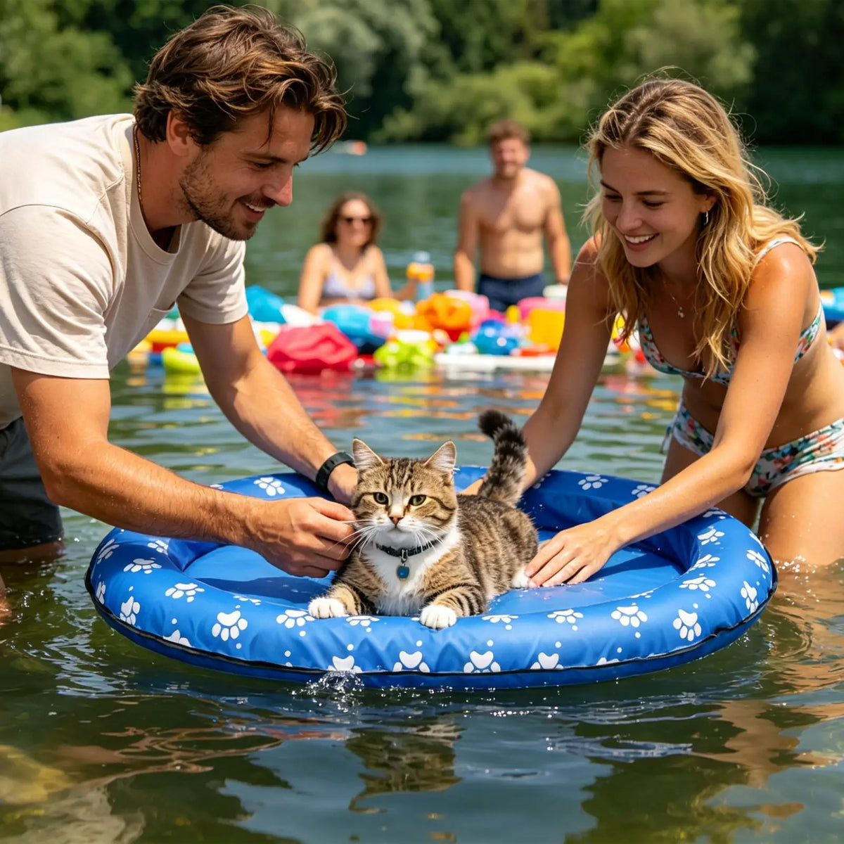 Inflatable Dog Pool Float – Foldable Pet Raft for All Sizes Inflatable Pet Float Axl Default Title
