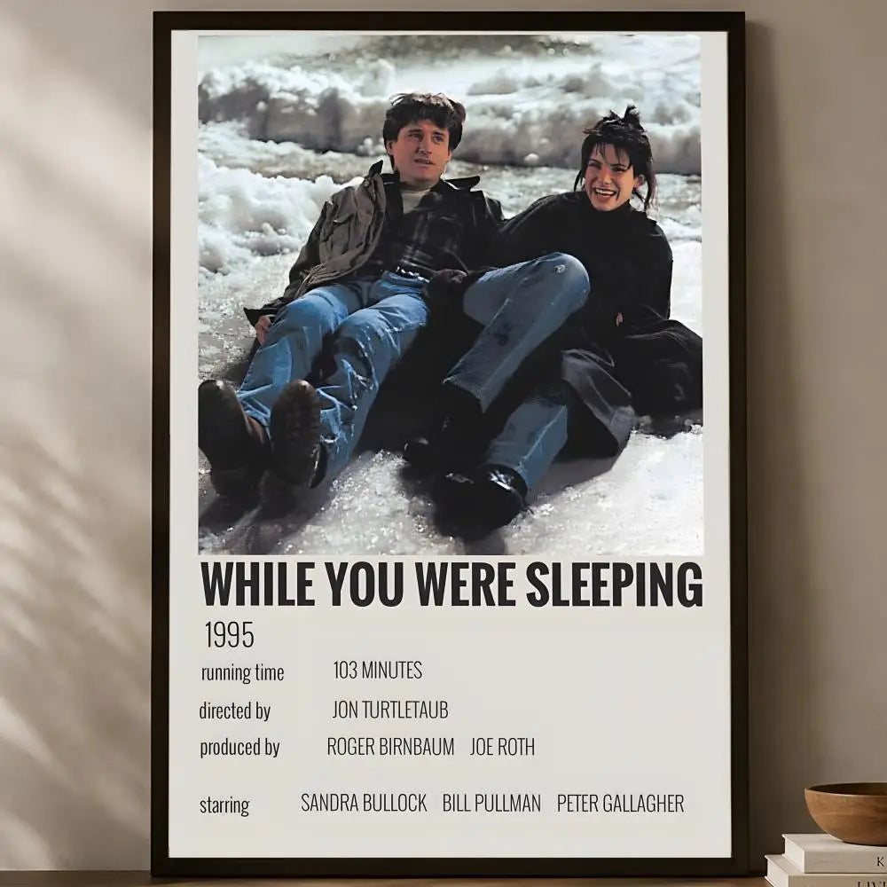 While You Were Sleeping Movie Poster – Self-Stick HD PVC Wall Art Movie Wall Poster Axl White05 15X20cmNoframe