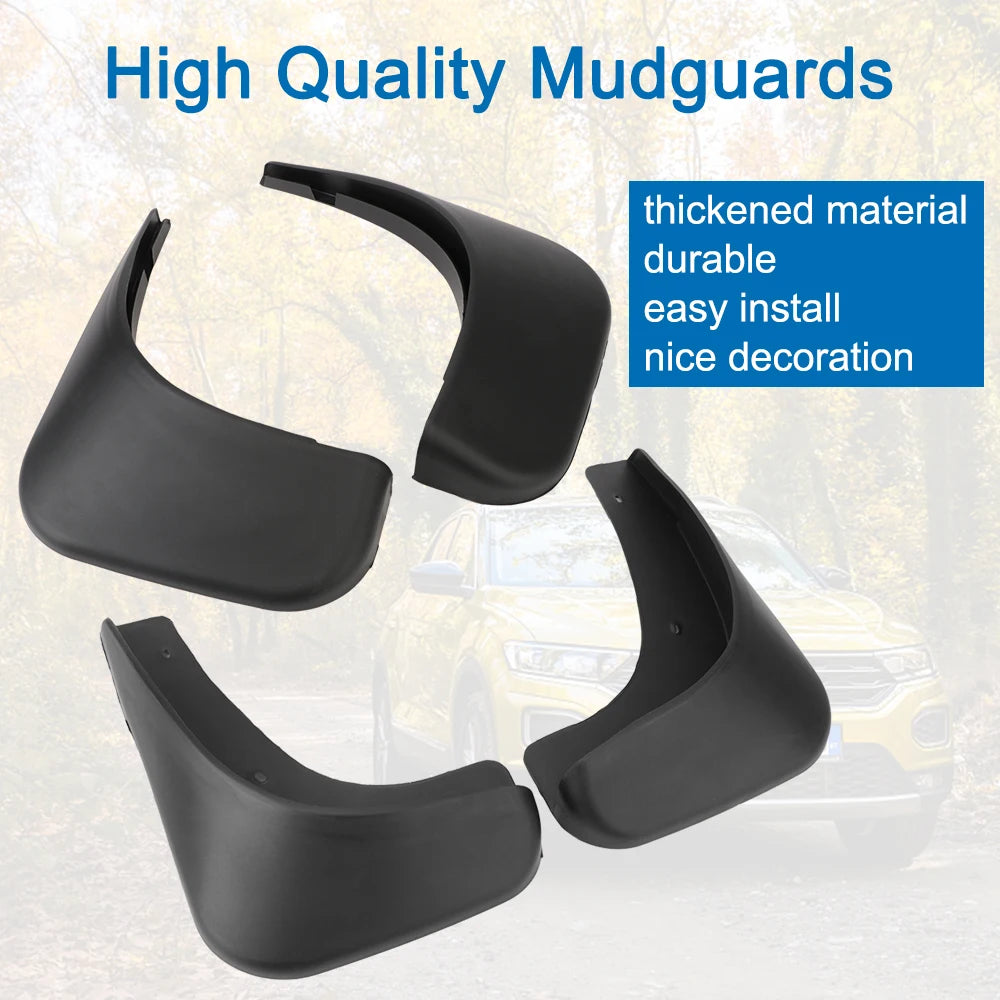 VW Touran & Caddy Mud Flaps – 4-Piece ABS Splash Guard Set Mud Flaps Set Axl