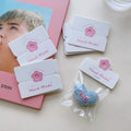 100 Pcs Foldable Flower Jewelry Hang Tags & Display Cards Jewelry Display Cards Axl Pink