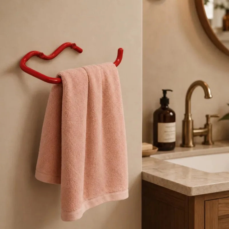 Metal Bathroom Wall-Mount Paper & Towel Holder Organizer Bathroom Towel Holder Axl