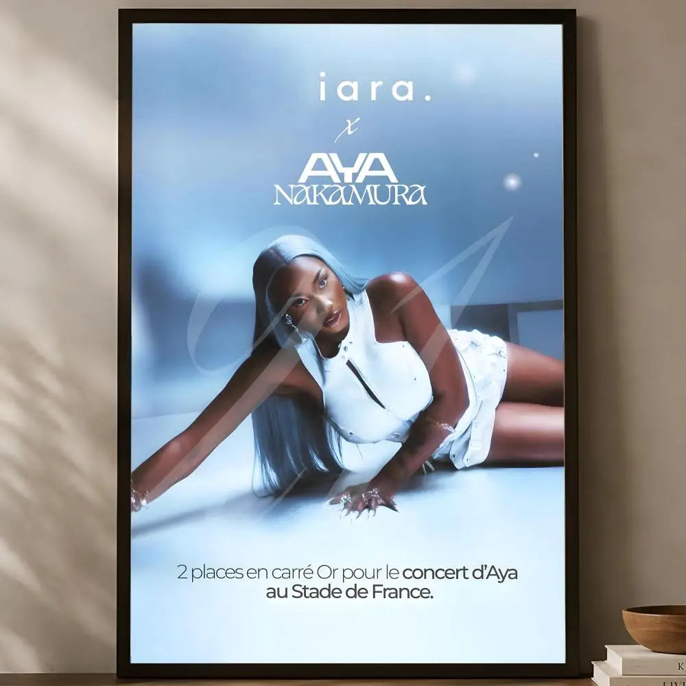 Aya Nakamura HD PVC Self-Stick Wall Art Poster | Waterproof Decor Wall Art Poster Axl White01 50X70cmNoframe