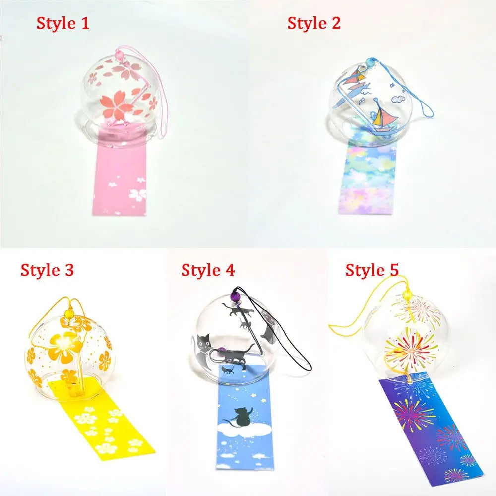 Japanese Glass Wind Chime – Handmade Furin Bell Home Decor Glass Wind Chime Axl