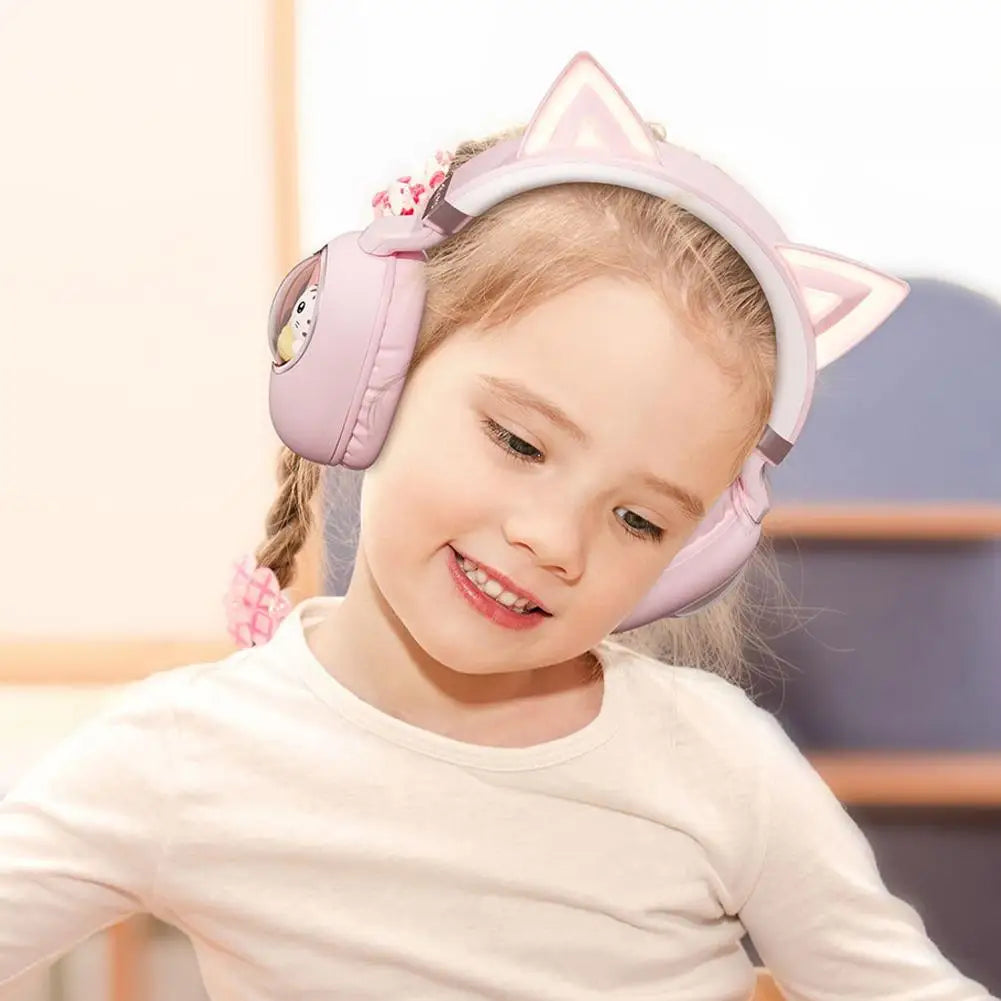 Cat Ear Bluetooth 5.3 Wireless Headphones – LED Glow Kids Gift Kids Wireless Headphones Axl