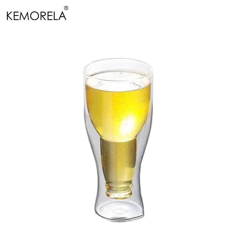KEMORELA Wine Bottle Shaped Glass – Novelty Drinkware Cup Novelty Drinkware Glass Axl 350ML