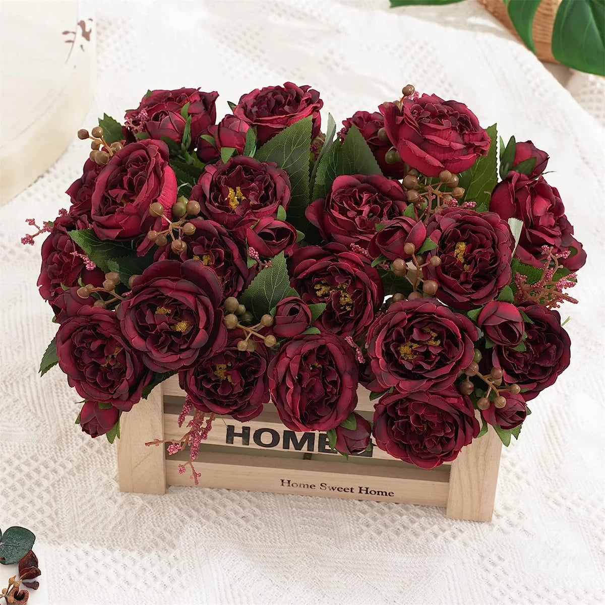 Artificial Silk Peony Rose Bouquet – Wedding & Home Décor Artificial Flower Bouquet Axl
