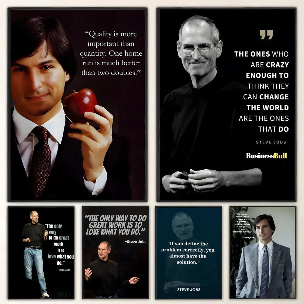 Steve Jobs Quote Poster – HD Waterproof Sticky Wall Art Decor Wall Art Poster Axl