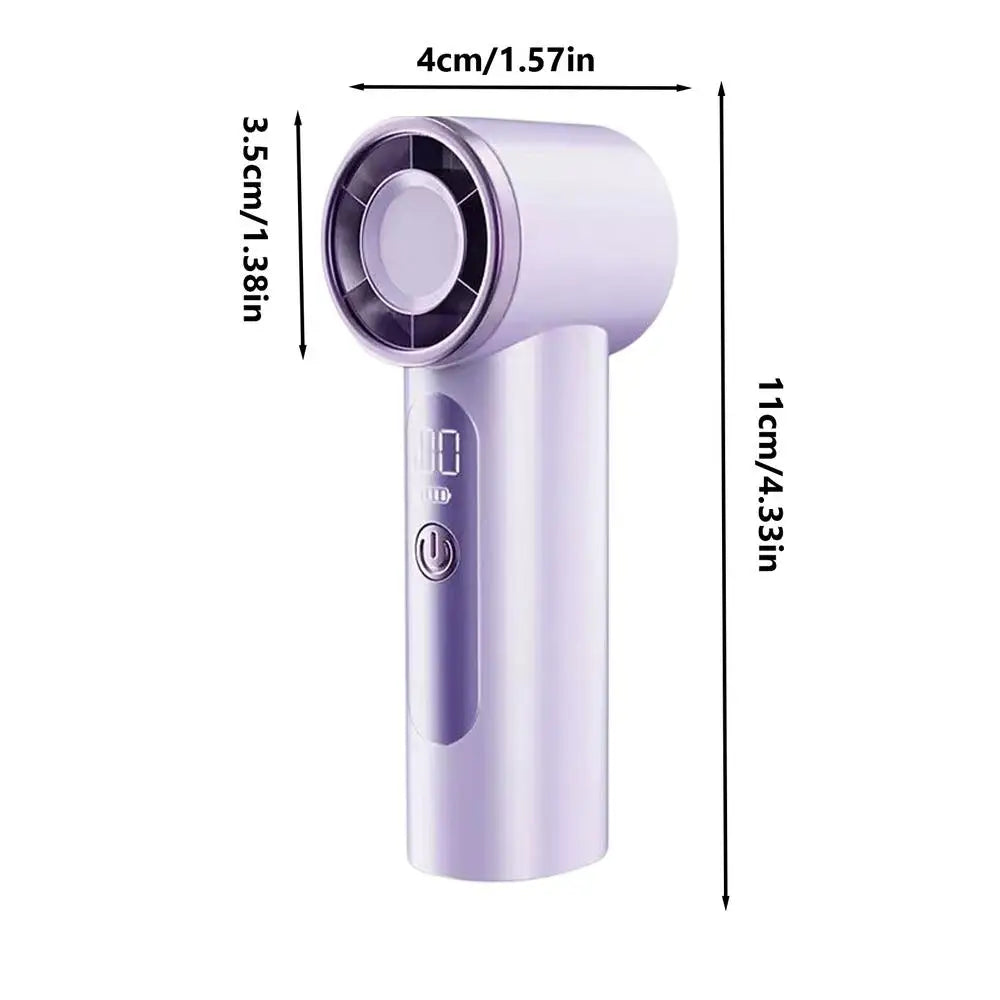 USB Rechargeable Handheld Mini Fan – 6-Speed Portable Cooling Handheld Mini Fan Axl Purple